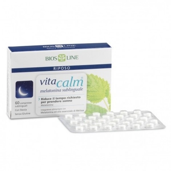 VitaCalm Melatonina Sublinguale - 60 compresse sublinguali - Vitacalm - Bios Line